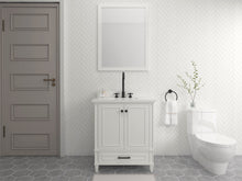 Load image into Gallery viewer, Solid Wood Frame Construction Windsor 29.5 in All Wood Vanity in Bright White - Cabinet Only