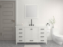Load image into Gallery viewer, Solid Wood Frame Construction Windsor 59.5 Single in All Wood Vanity in Bright White - Cabinet Only