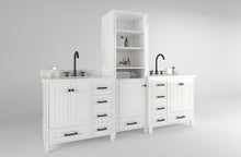 Load image into Gallery viewer, Solid Wood Frame Construction Windsor 95 inch All Wood Vanity in White - Cabinet Only