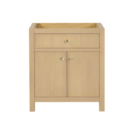 Solid Wood Frame Construction Bristol 29.5 in. All Wood Vanity in Natural White Ash - Cabinet Only