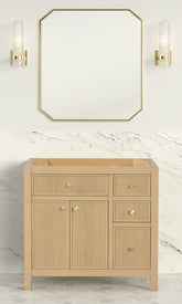 Bristol 35.5 in. All Wood Vanity in Natural White Ash - Cabinet Only