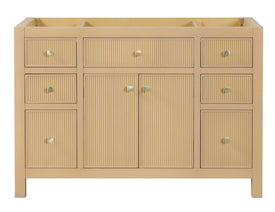 Solid Wood Frame Construction Bristol 47.5 in. All Wood Vanity in Natural White Ash - Cabinet Only