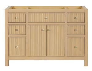 Bristol 48 Inch Wood Bathroom Vanity in Natural White Ash By ER Bath Vanities - High end solid furniture maker