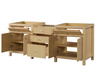 Load image into Gallery viewer, Bristol 84 in. (3 Drawer Bridge) All Wood Vanity in Natural White Ash - Cabinet Only