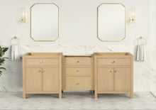 Load image into Gallery viewer, Bristol 84 in. (3 Drawer Bridge) All Wood Vanity in Natural White Ash - Cabinet Only