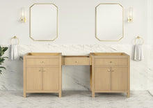 Load image into Gallery viewer, Bristol 84 in. (Make Up Bridge) All Wood Vanity in Natural White Ash - Cabinet Only