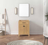 Solid Wood Frame Construction London 23.5 Inch- Single All Wood Bathroom Vanity in Desert Oak