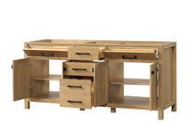 Load image into Gallery viewer, London 72 Inch All Wood Double Bathroom Vanity in Desert Oak with Solid Wood Frame Construction Tip Out Drawer