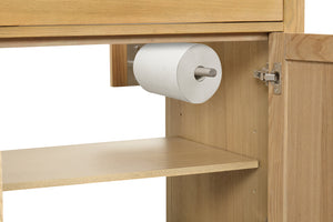 London 72 Inch All Wood Double Bathroom Vanity in Desert Oak with Solid Wood Frame Construction Tip Out Drawer