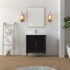 Solid Wood Frame Construction Oxford 29.5 Inch Bathroom Vanity in Black