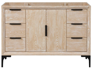Bristol 48 Inch Wood Bathroom Vanity in Whitewashed Ash By ER Bath Vanities - High end solid furniture maker