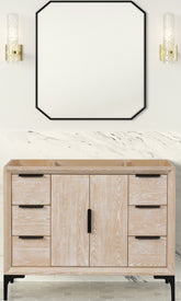 Oxford 41.5 Inch Bathroom Vanity in Whitewashed Ash
