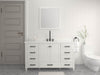 Solid Wood Frame Construction Windsor 59.5 Single in All Wood Vanity in Bright White - Cabinet Only