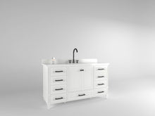 Load image into Gallery viewer, Windsor 60 Single in All Wood Vanity in Bright White - Cabinet Only Ethan Roth