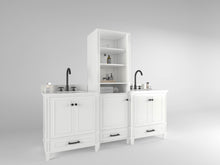 Load image into Gallery viewer, Windsor 84 in All Wood Vanity in White - Cabinet Only Ethan Roth