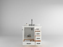 Load image into Gallery viewer, Windsor 36 Right Drawers in All Wood Vanity in Bright White - Cabinet Only Ethan Roth
