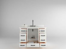 Load image into Gallery viewer, Windsor 48 in All Wood Vanity in Bright White - Cabinet Only Ethan Roth