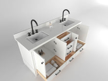 Load image into Gallery viewer, Windsor 72 in All Wood Vanity in White - Cabinet Only Ethan Roth