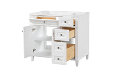 Load image into Gallery viewer, Kensington 36 in Solid Wood Vanity in Bright White - Cabinet Only Renovate for Less Outlet