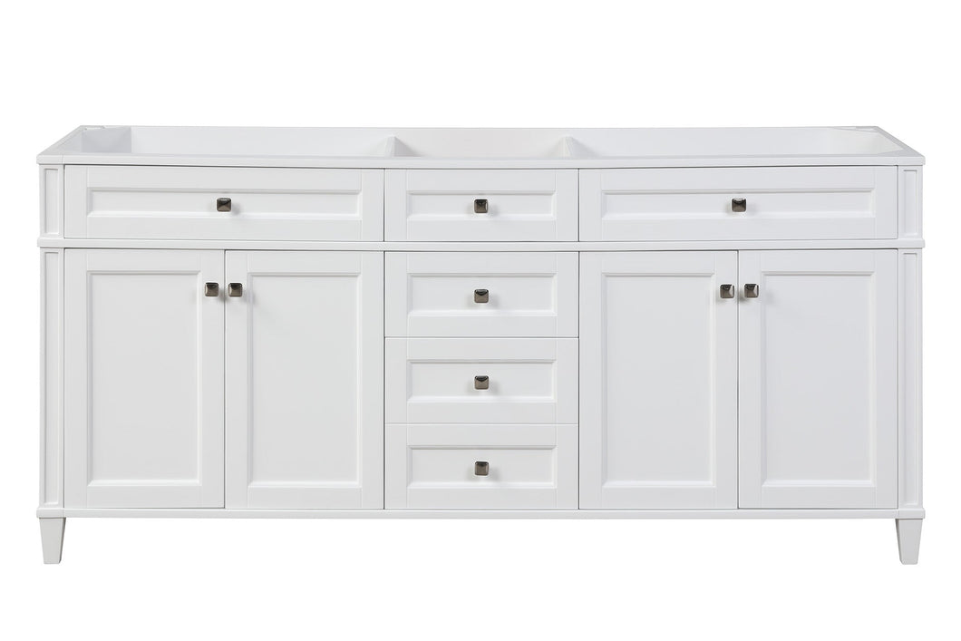 Kensington 72 in Solid Wood Vanity in White - Cabinet Only Renovate for Less Outlet