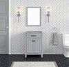 Solid Wood Frame Construction London 23.5 Inch- Single All Wood Bathroom Vanity in Metal Gray