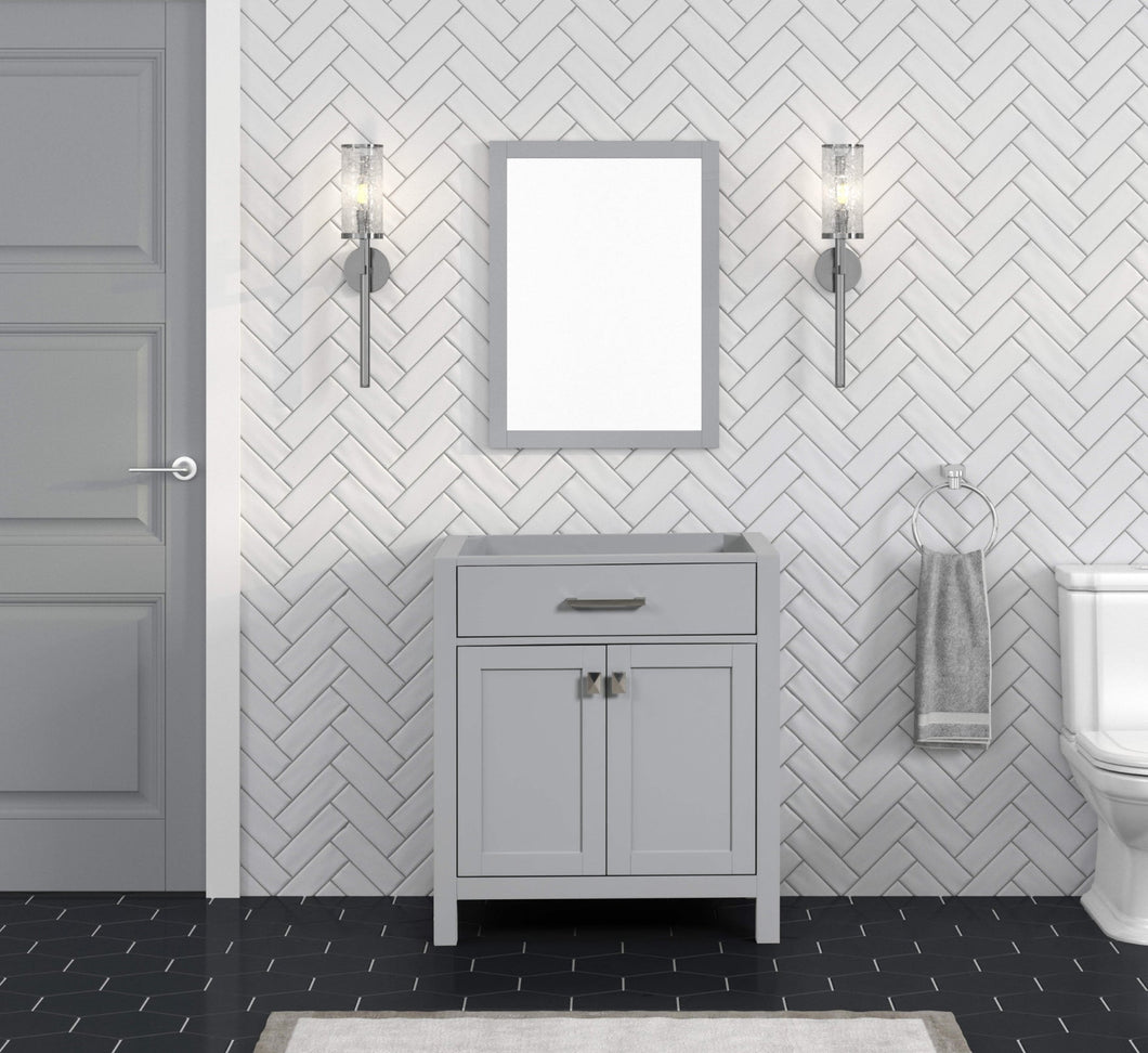 Ethan Roth London 30 Inch- Single Bathroom Vanity in Metal Gray Ethan Roth