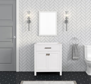 Ethan Roth London 30 Inch- Single Bathroom Vanity in Bright White Ethan Roth