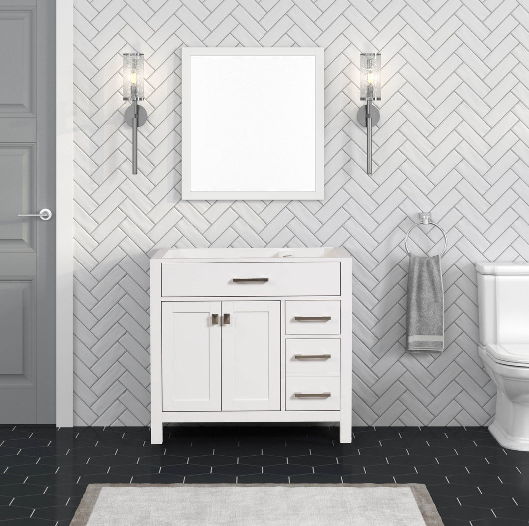 Ethan Roth London 36 Inch- Single Bathroom Vanity in Bright White Ethan Roth