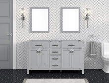 Load image into Gallery viewer, Ethan Roth London 72 Inch Double Bathroom Vanity in Metal Gray Ethan Roth